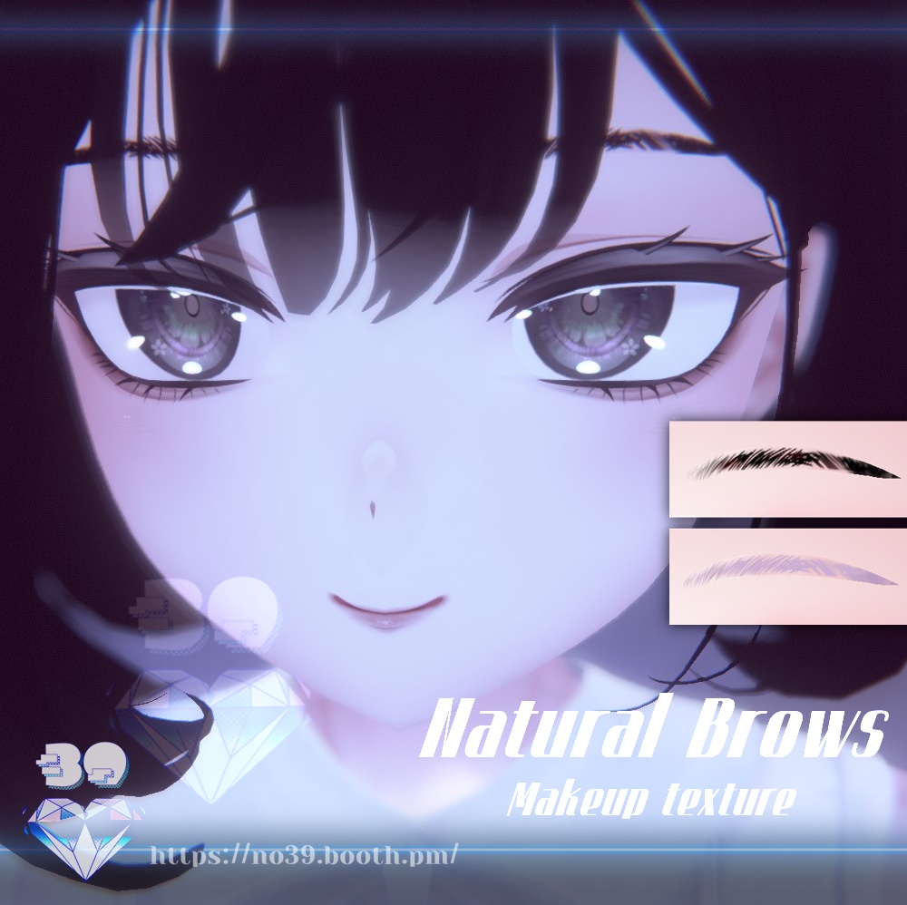 【4アバター対応】Natural Brows texture♥