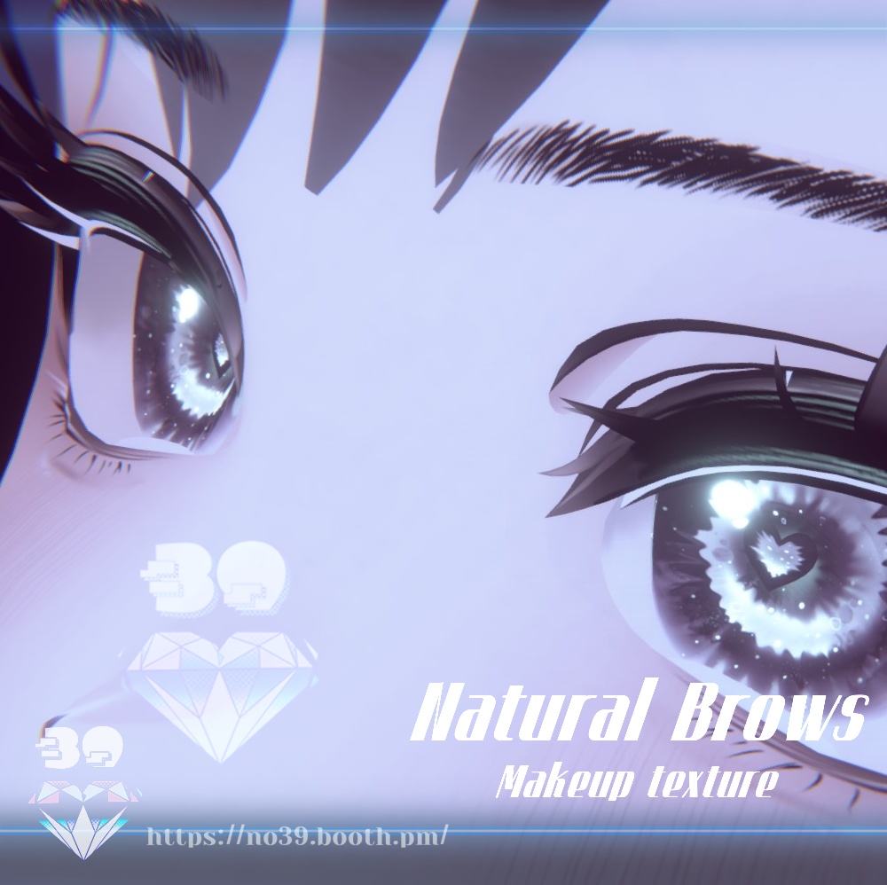 【4アバター対応】Natural Brows texture♥