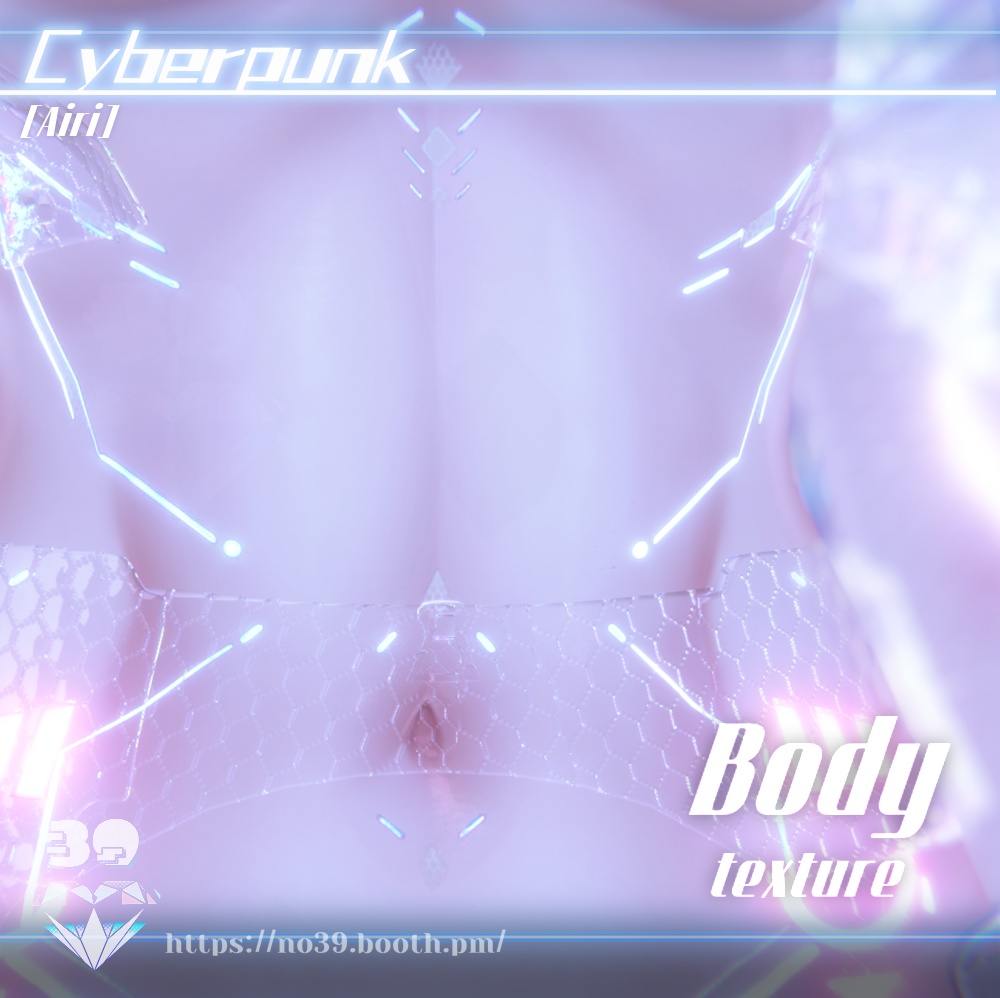 【7アバター対応】Cyberpunk-Body Tex+Material♥