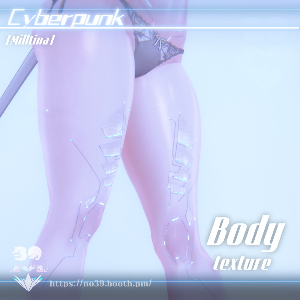 【7アバター対応】Cyberpunk-Body Tex+Material♥