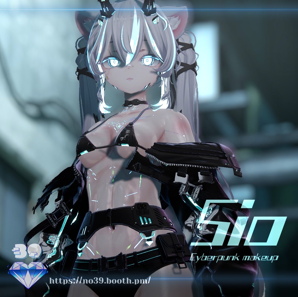 【しお(Sio)専用】Cyberpunk Eyes + Makeup Texture & Material♥