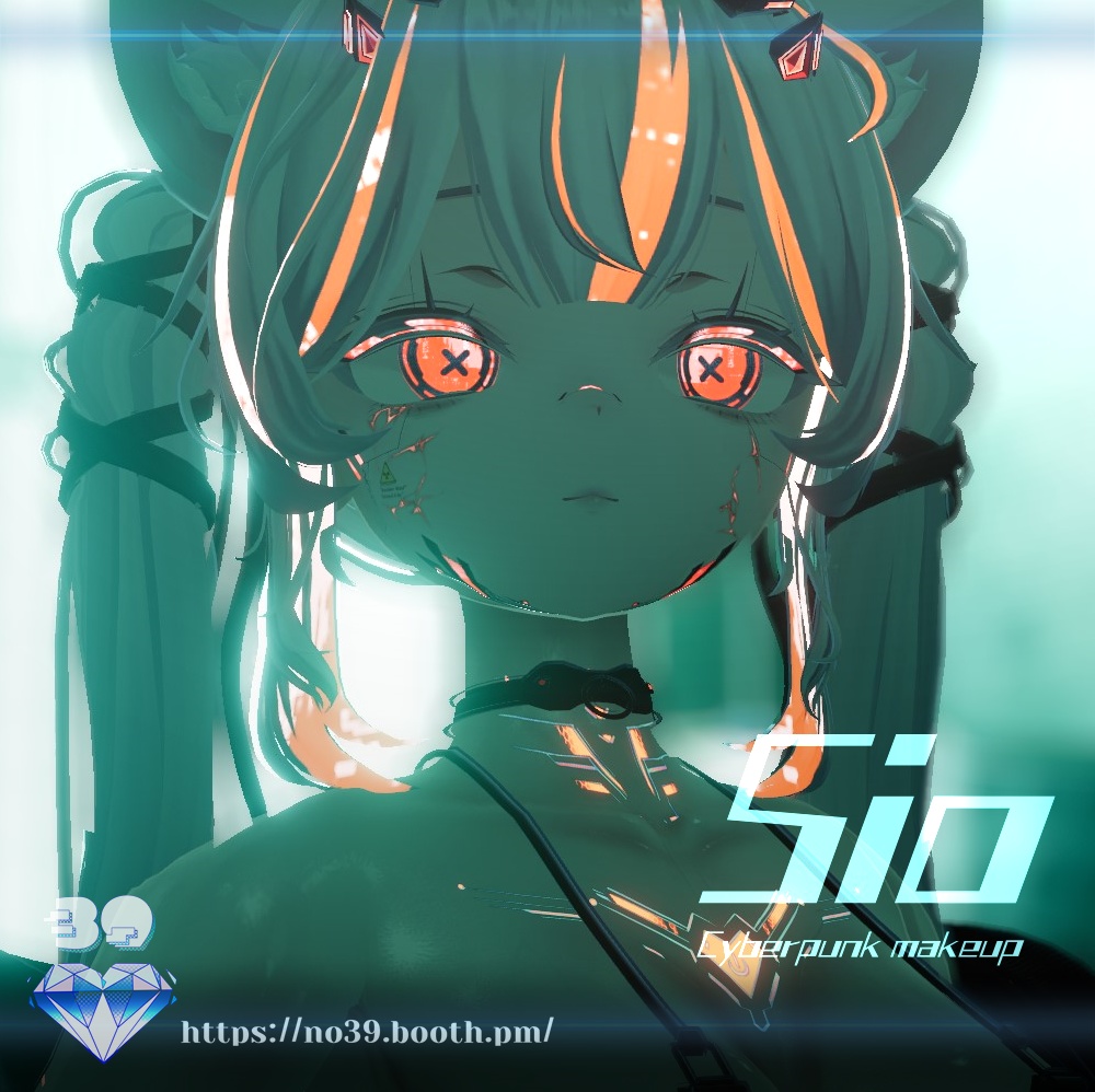 【しお(Sio)専用】Cyberpunk Eyes + Makeup Texture & Material♥