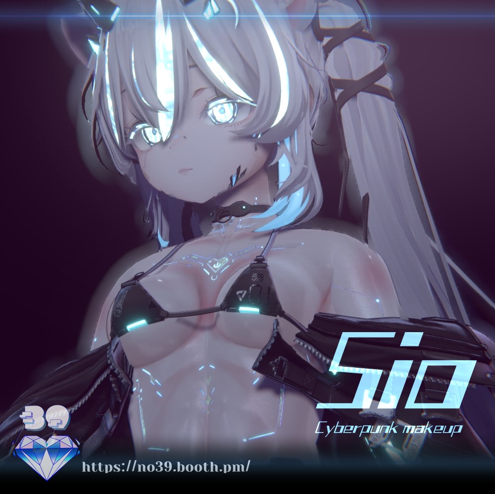 【しお(Sio)専用】Cyberpunk Eyes + Makeup Texture & Material♥