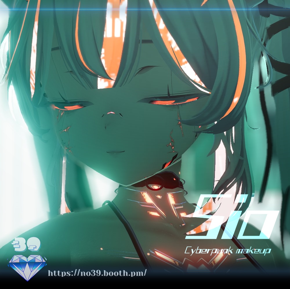 【しお(Sio)専用】Cyberpunk Eyes + Makeup Texture & Material♥