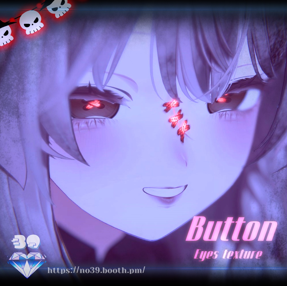 【6アバター対応】 Button Eyes Texture🎃