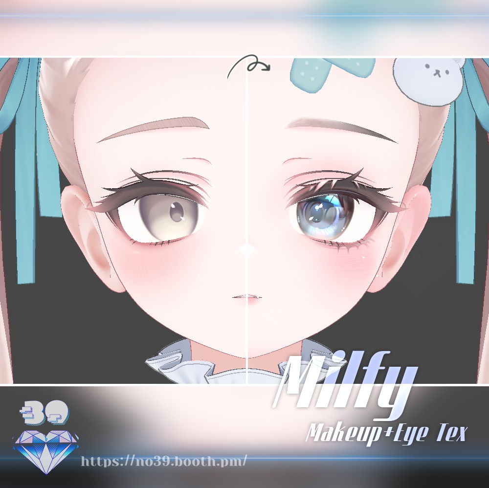 【ミルフィ(Milfy)専用】Make up+Eye+Tongue texure+Material♥