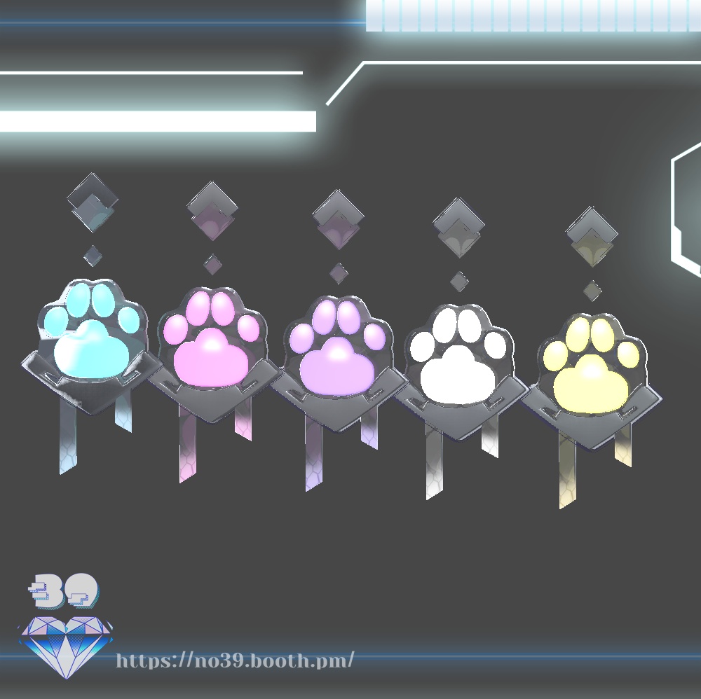 【MA対応】ネオンサイバー猫耳⚡Cyberpunk Neon Cat Earpiece & Earwear