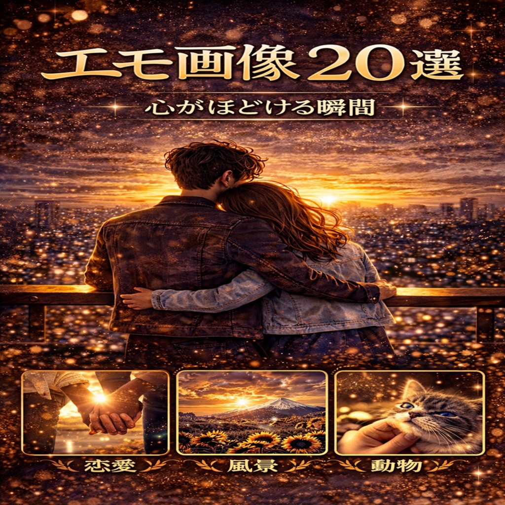 癒しと共感が詰まった、エモ画像20枚セット（恋愛・風景・動物）