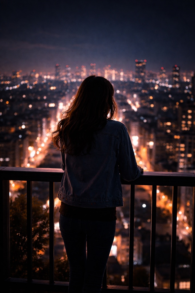 夜に想いがあふれる、エモな恋愛画像5枚セット