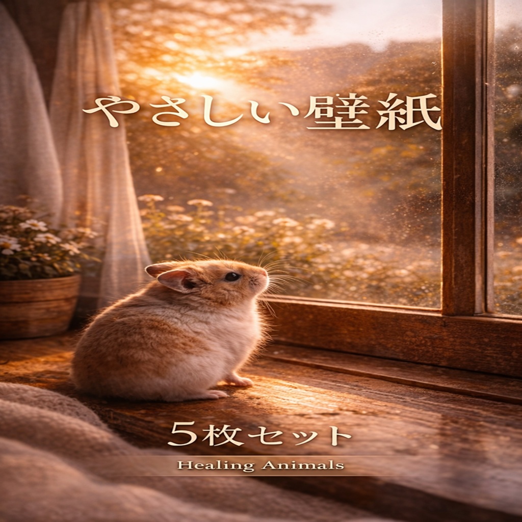 心がほどける、やさしい時間｜癒しの動物画像5枚セット