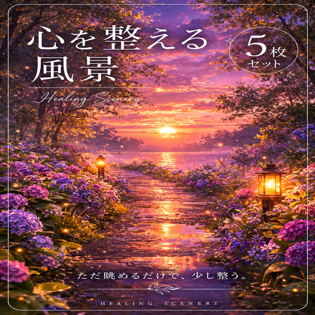 心が整う、やさしい時間｜癒しの風景画像5枚セット