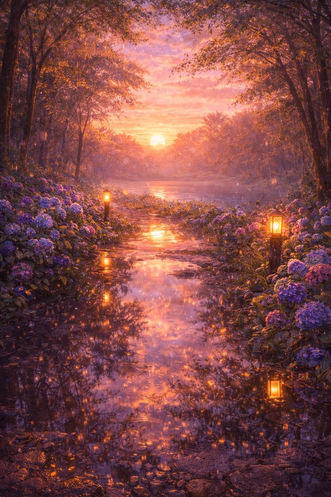 No.10｜光に導かれる、夕暮れの森の小道