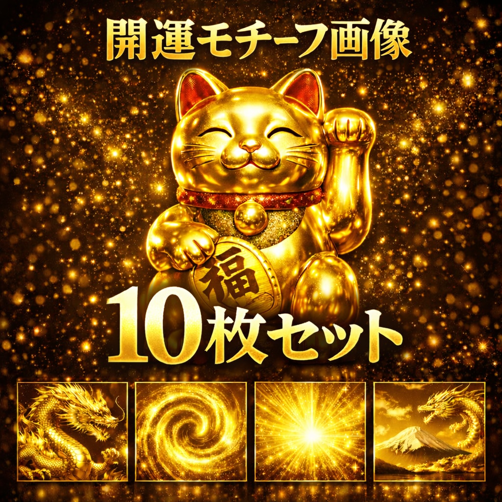 金運・開運をテーマにしたイメージ画像10枚セット