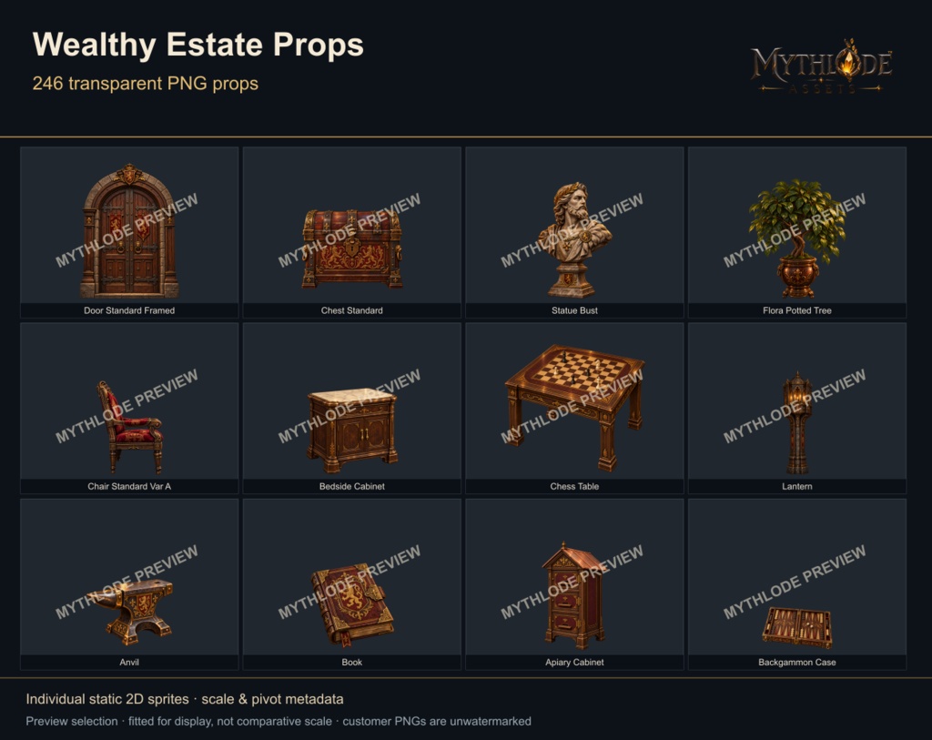 MYTHLODE Wealthy Estate Prop Pack