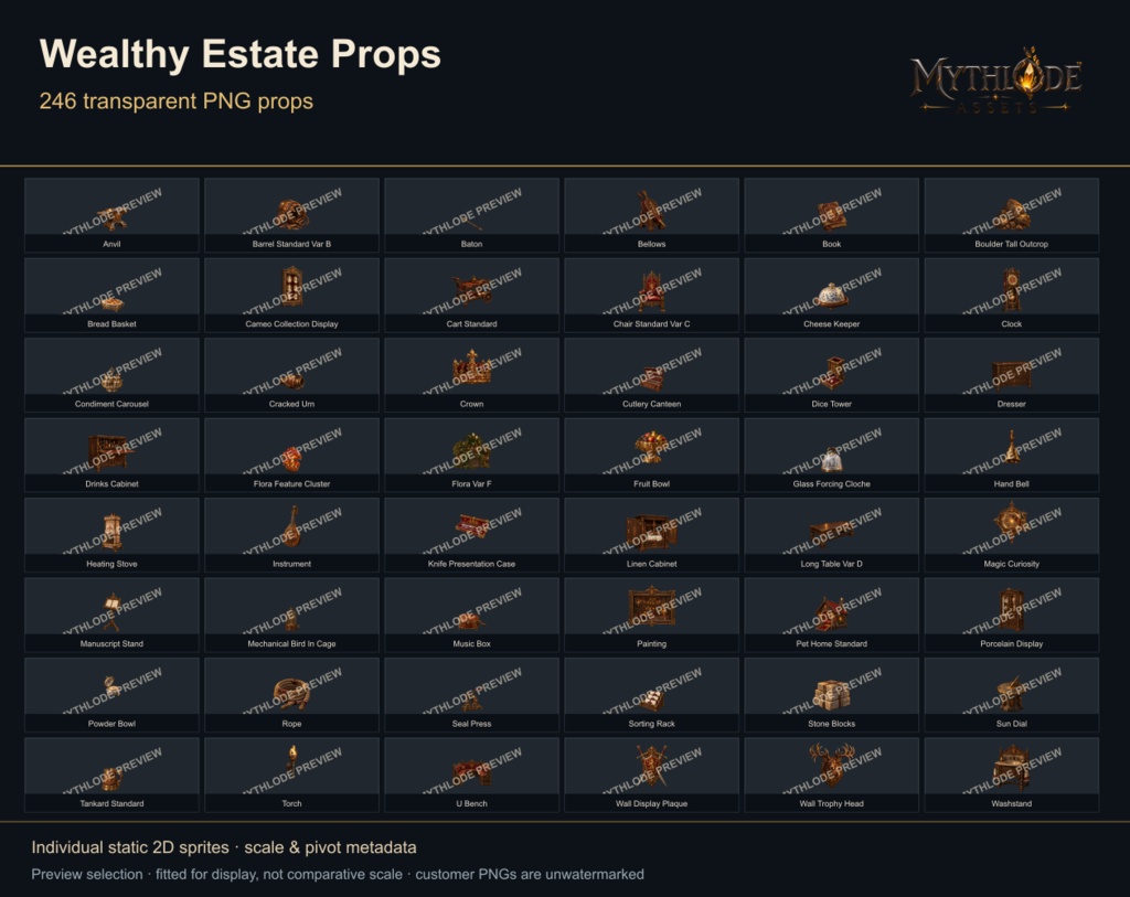 MYTHLODE Wealthy Estate Prop Pack