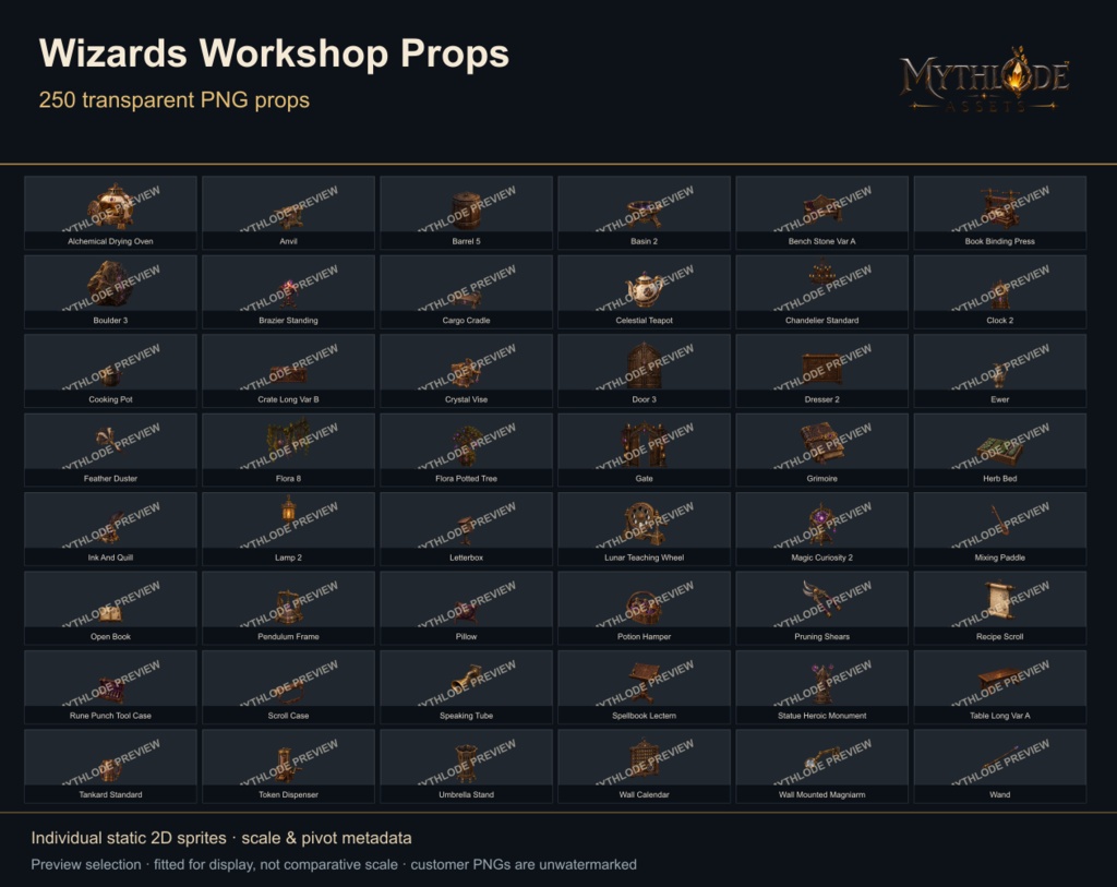 MYTHLODE Wizards Workshop Prop Pack