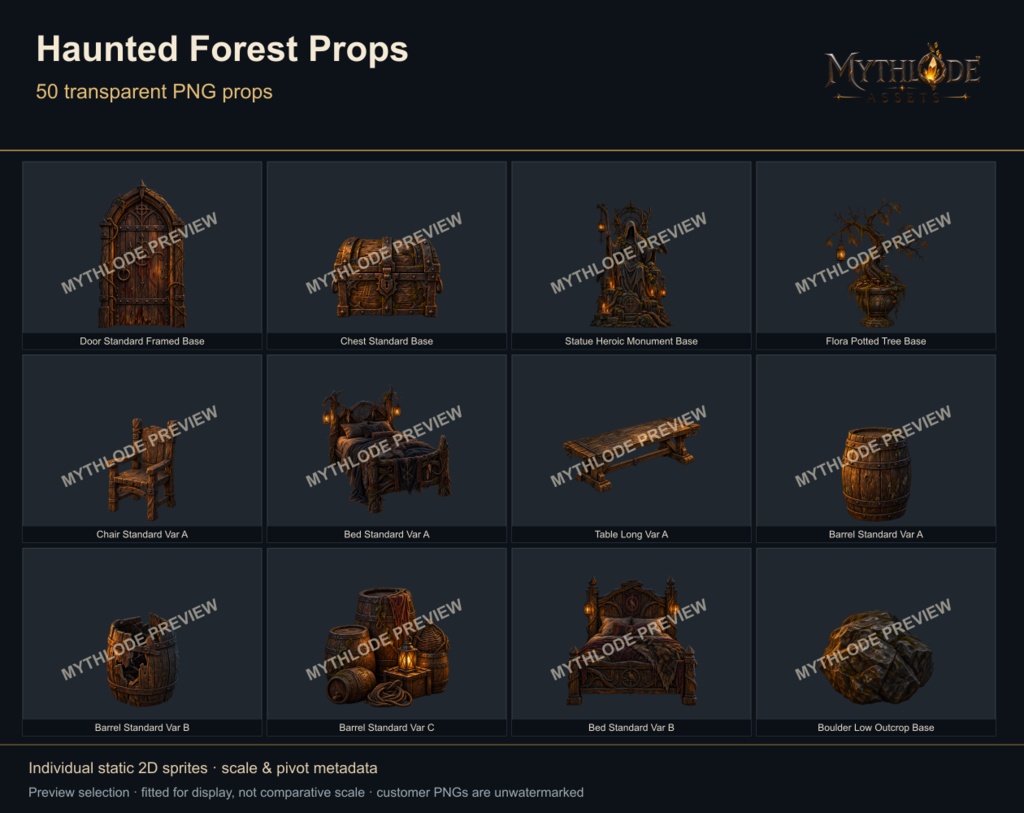MYTHLODE Haunted Forest Prop Pack