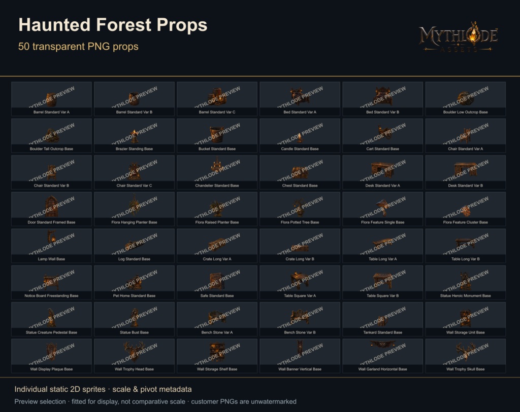 MYTHLODE Haunted Forest Prop Pack