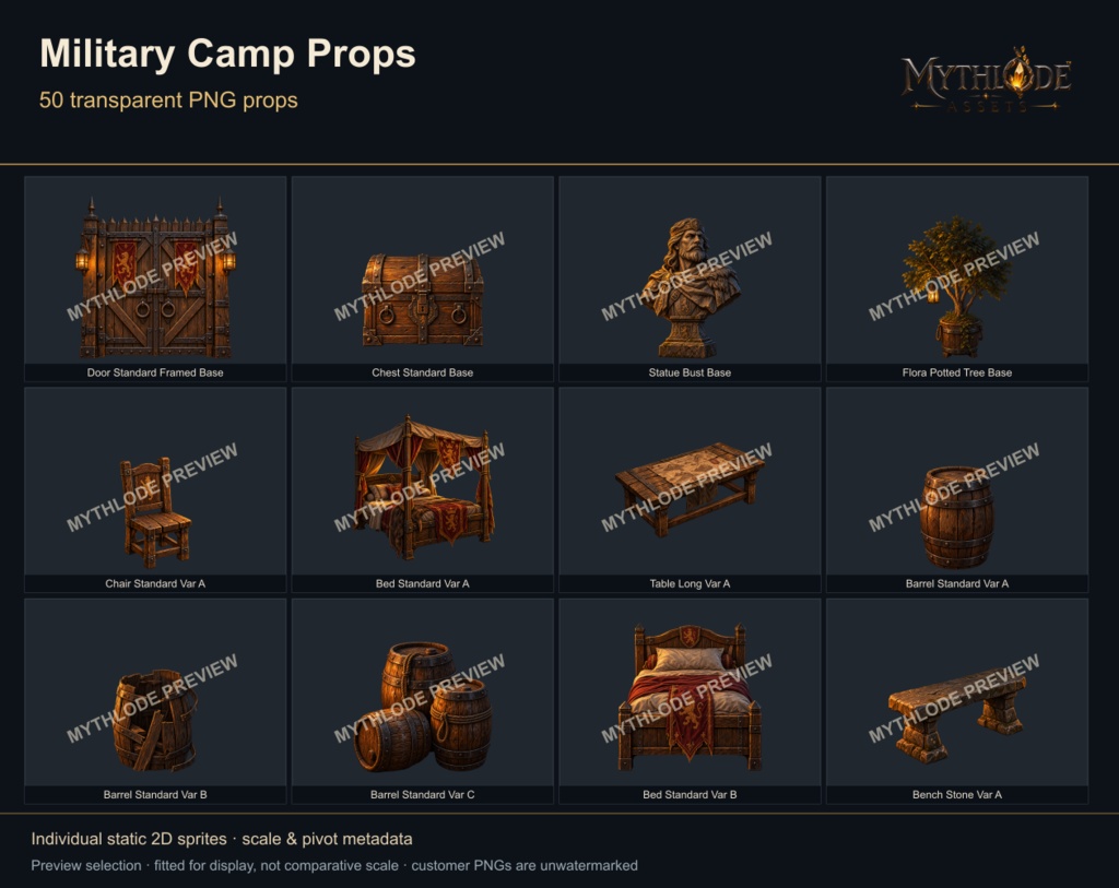 MYTHLODE Military Camp Prop Pack