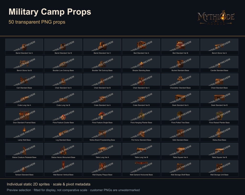 MYTHLODE Military Camp Prop Pack