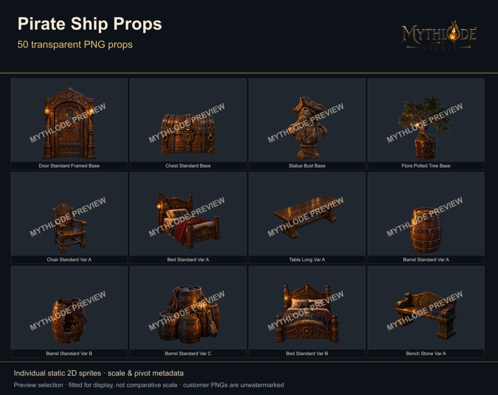 MYTHLODE Pirate Ship Prop Pack