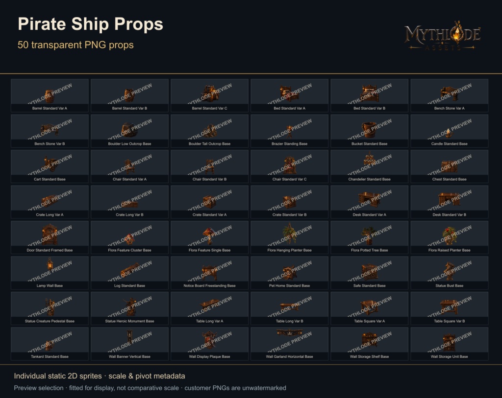 MYTHLODE Pirate Ship Prop Pack