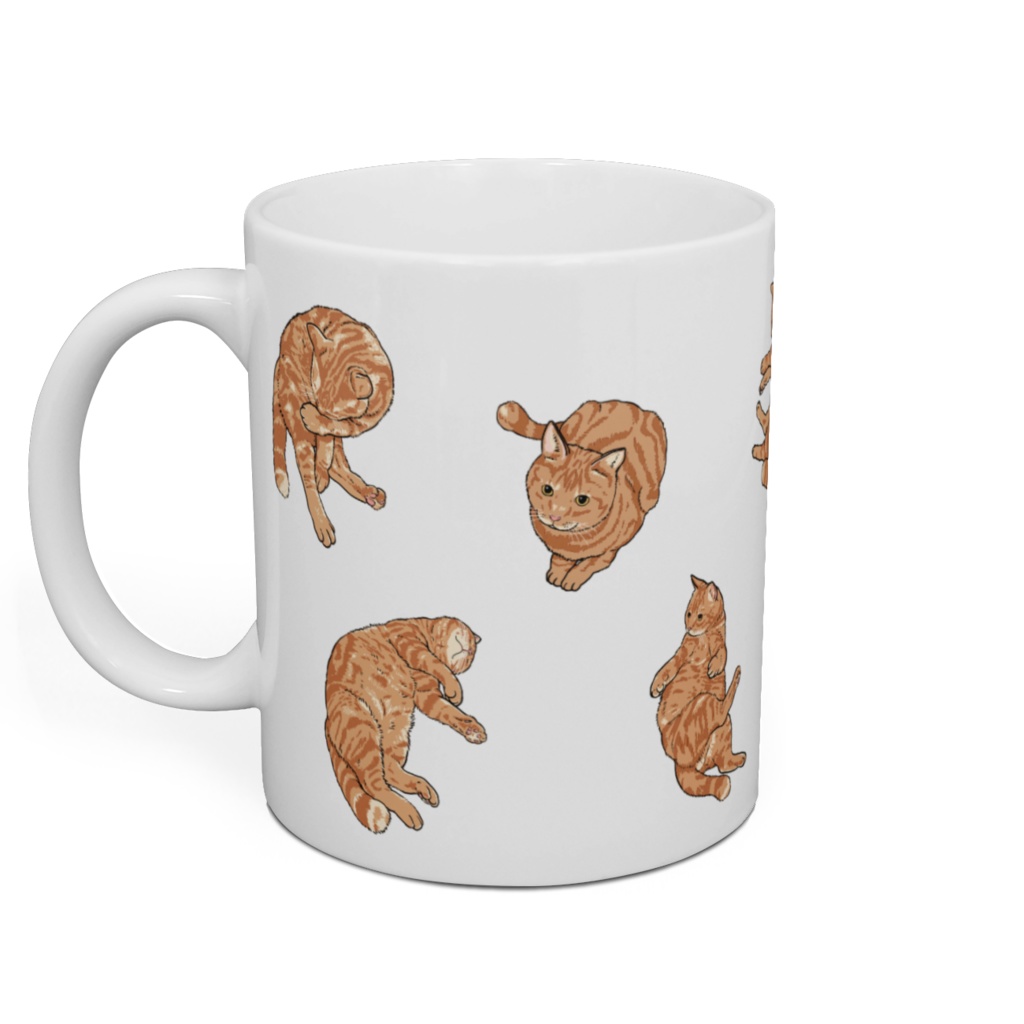 猫のナルト 散りばめデザインマグ