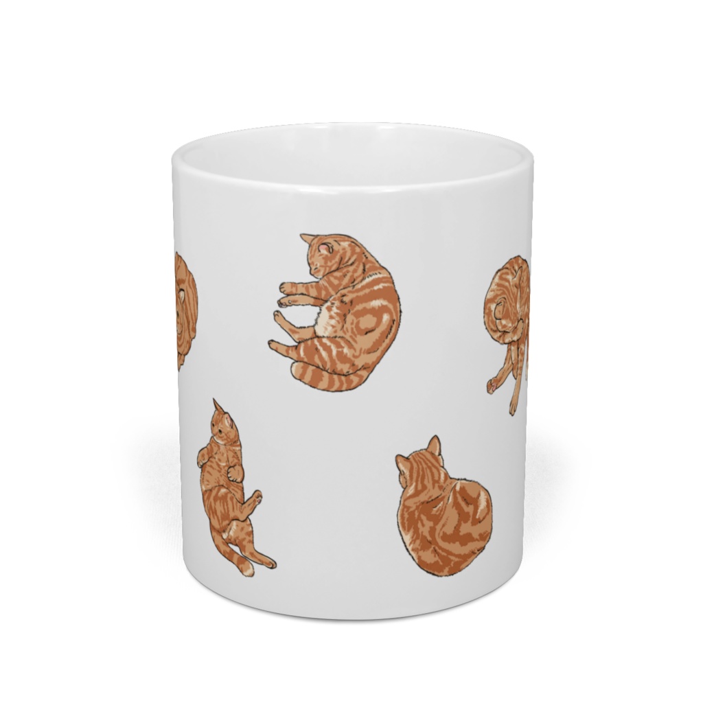 猫のナルト 散りばめデザインマグ