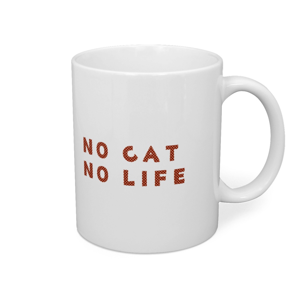猫のナルト 後ろ姿と"NO CAT NO LIFE"マグ