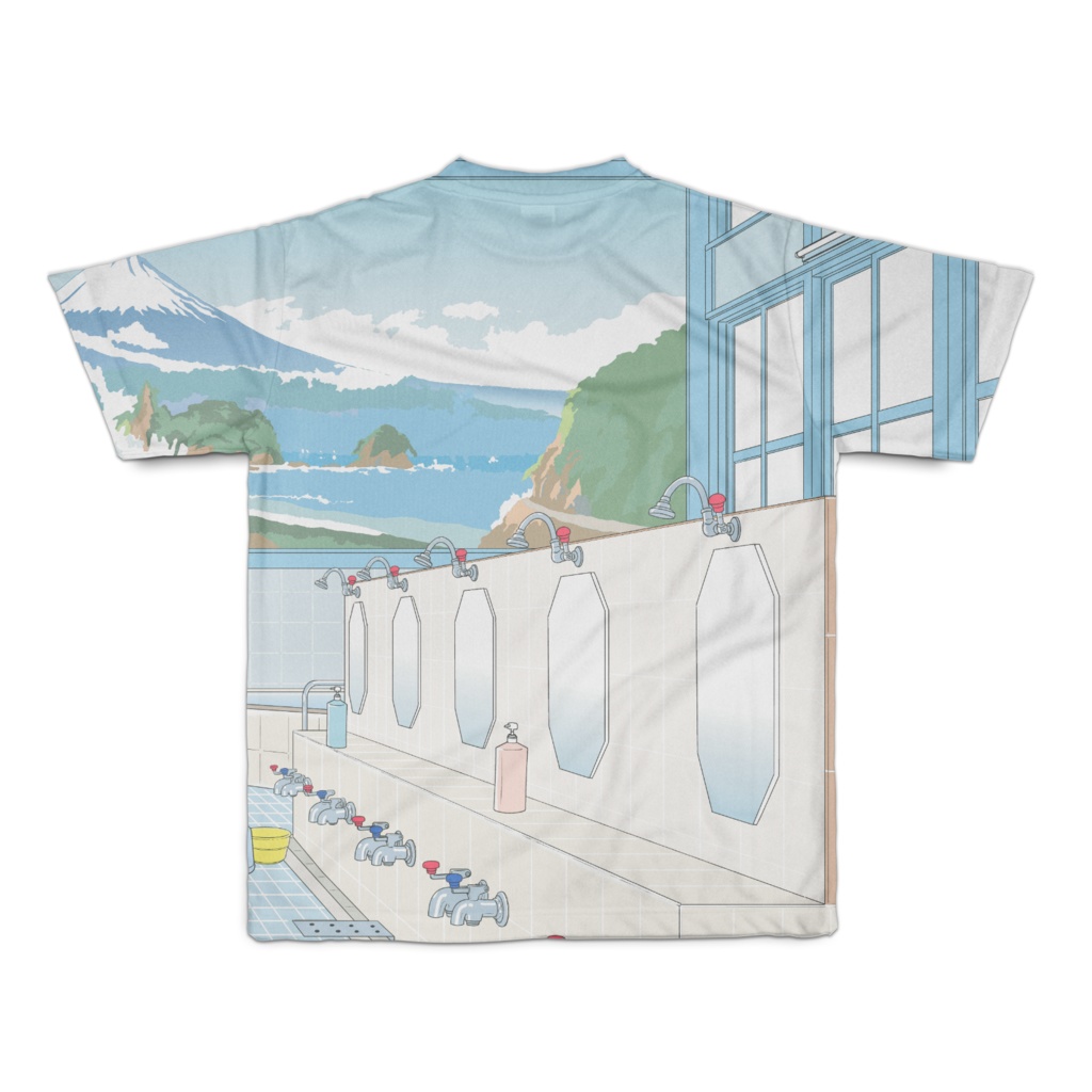 『下宿のお兄さん』第2巻表紙絵 銭湯柄フルグラフィックTシャツ