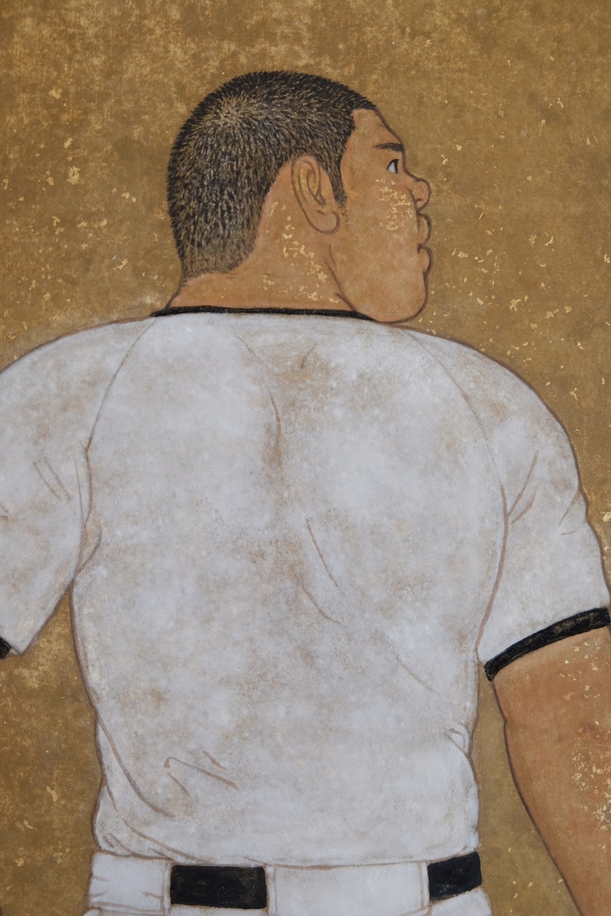 日本画原画『見返り球児図』 Japanese Painting “Mikaeri Kyūji-zu” (The Looking-Back Ballplayer)