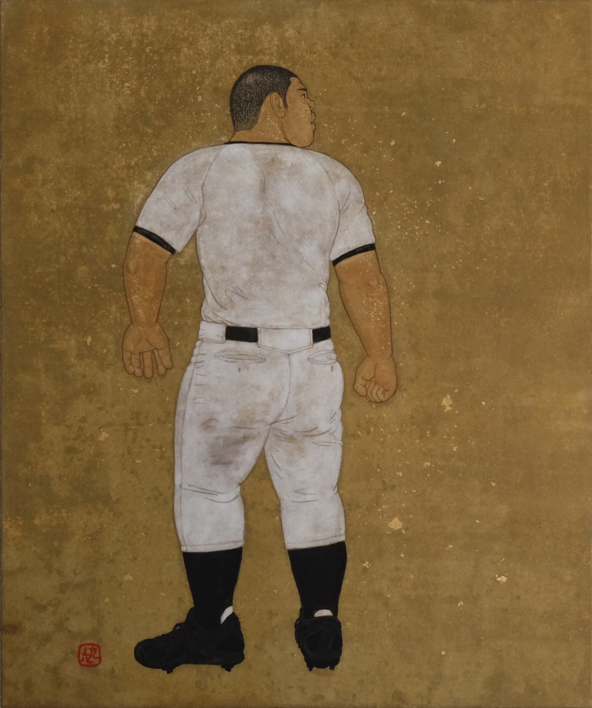 日本画原画『見返り球児図』 Japanese Painting “Mikaeri Kyūji-zu” (The Looking-Back Ballplayer)