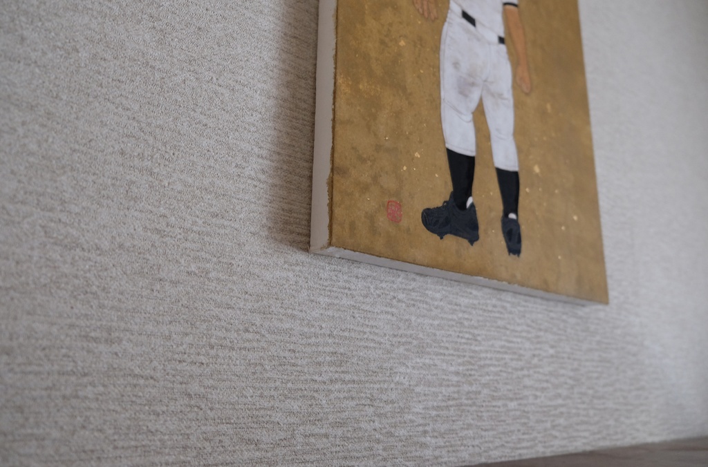 日本画原画『見返り球児図』 Japanese Painting “Mikaeri Kyūji-zu” (The Looking-Back Ballplayer)