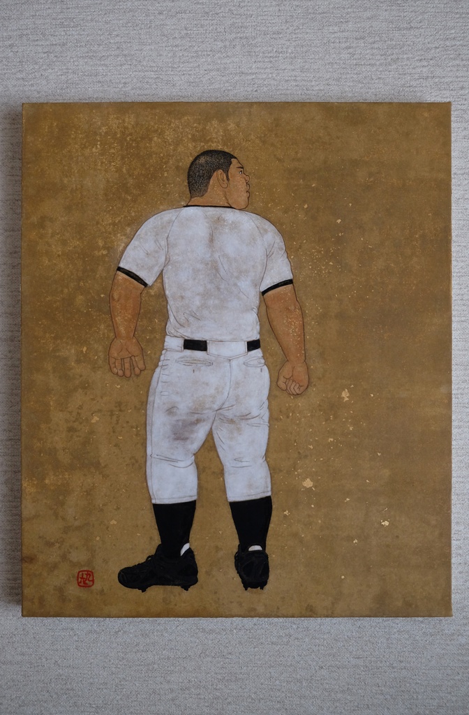 日本画原画『見返り球児図』 Japanese Painting “Mikaeri Kyūji-zu” (The Looking-Back Ballplayer)