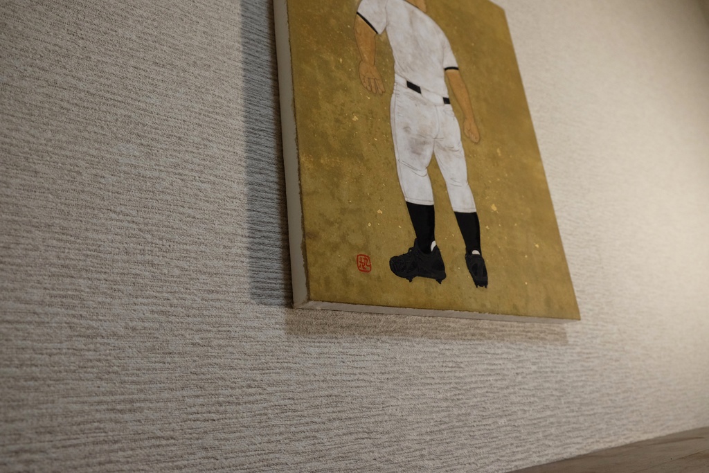 日本画原画『見返り球児図』 Japanese Painting “Mikaeri Kyūji-zu” (The Looking-Back Ballplayer)