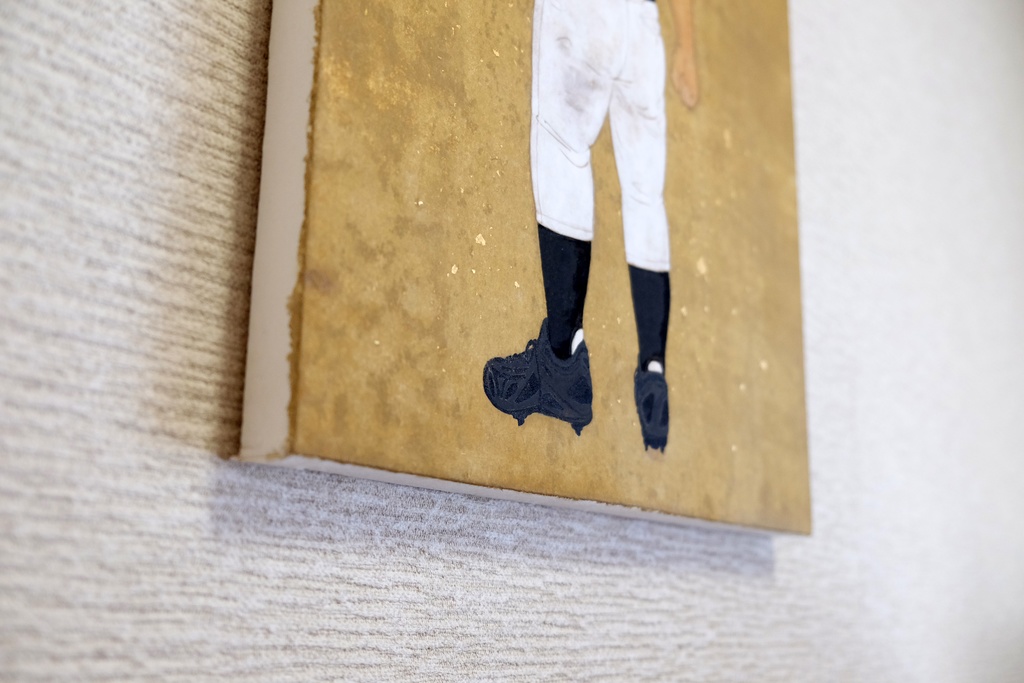 日本画原画『見返り球児図』 Japanese Painting “Mikaeri Kyūji-zu” (The Looking-Back Ballplayer)