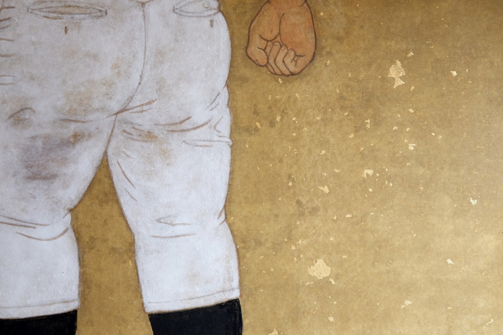 日本画原画『見返り球児図』 Japanese Painting “Mikaeri Kyūji-zu” (The Looking-Back Ballplayer)