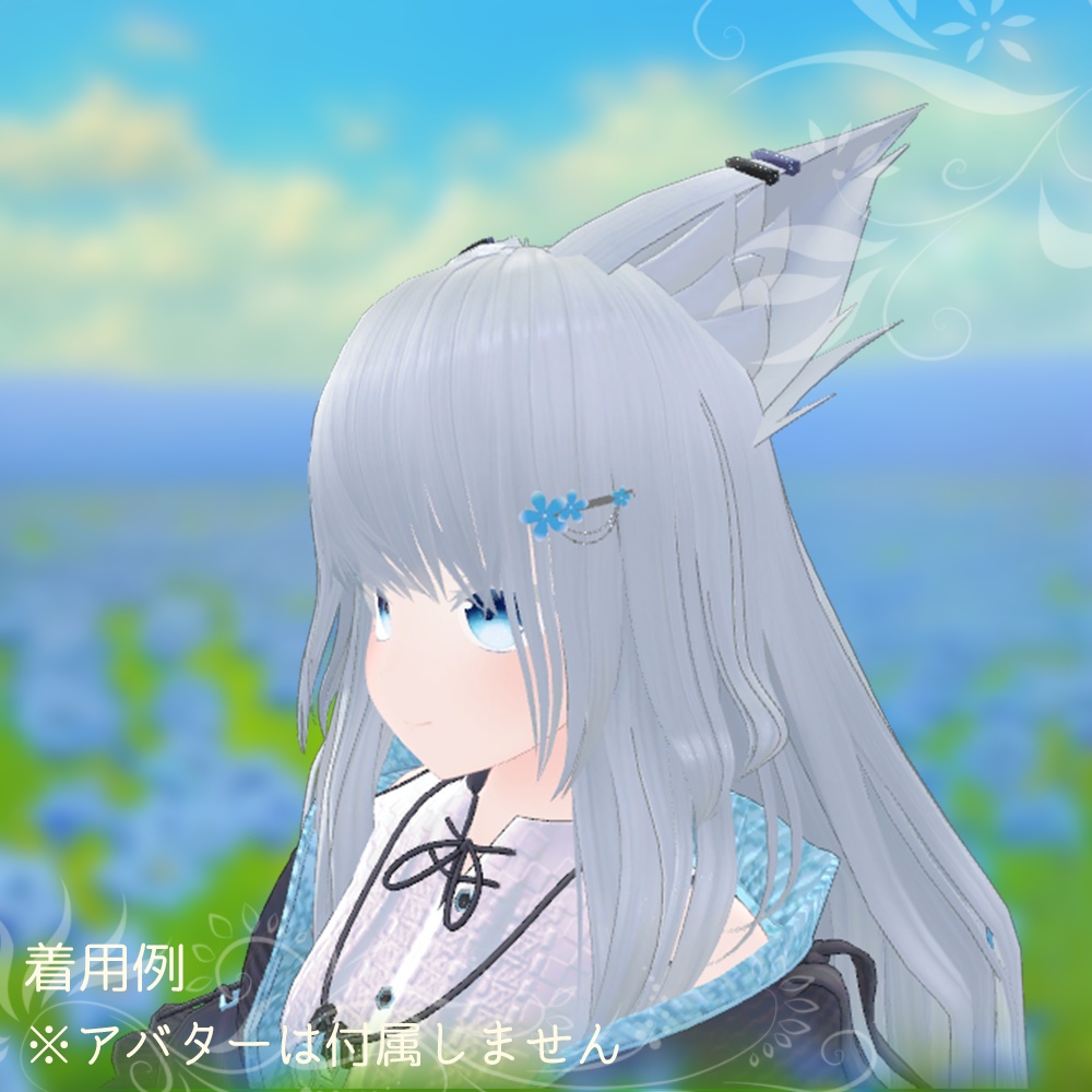 3Dモデル ヘアアクセサリー「Blue Star」