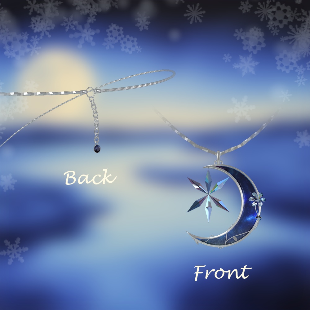 3Dモデル ネックレス「MoisNeige」
