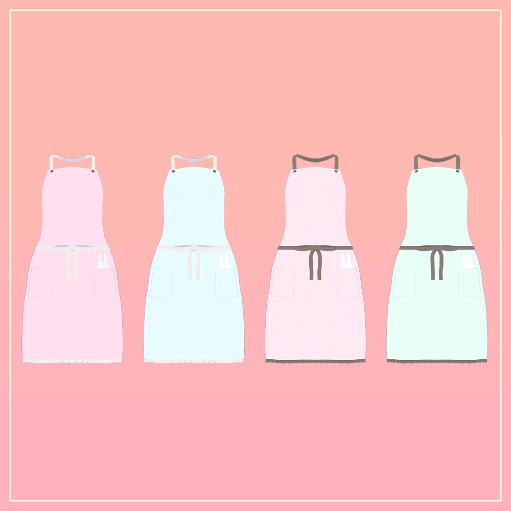 【5アバター対応】しんぷるえぷろん【VRChat向け衣装】