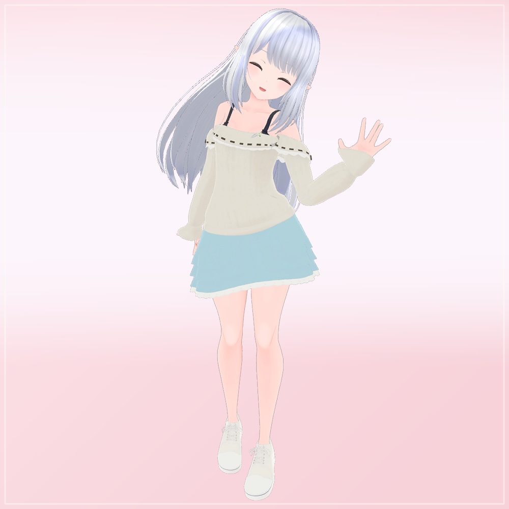 【11アバター対応】オフショルニット うららかコーデ
