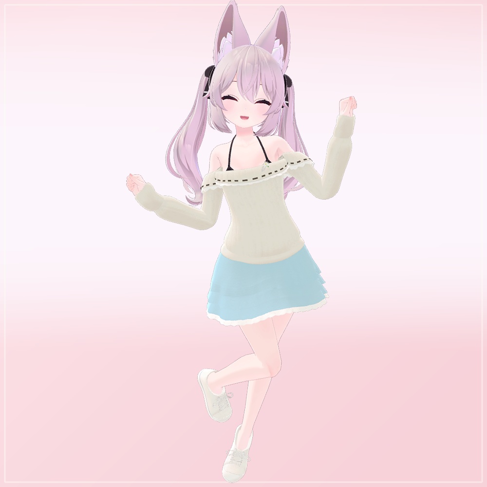 【11アバター対応】オフショルニット うららかコーデ