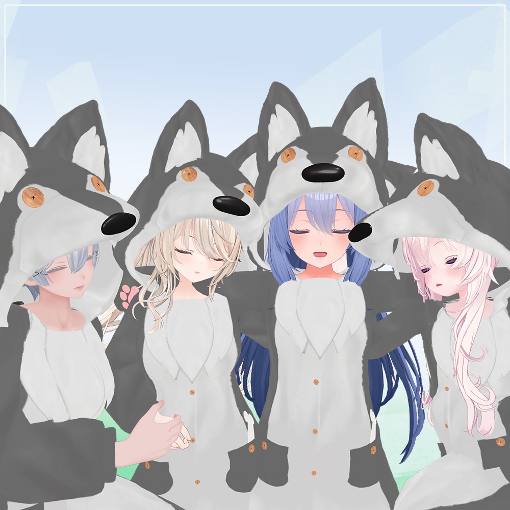 【21アバター対応】ゆるオオカミパジャマ
