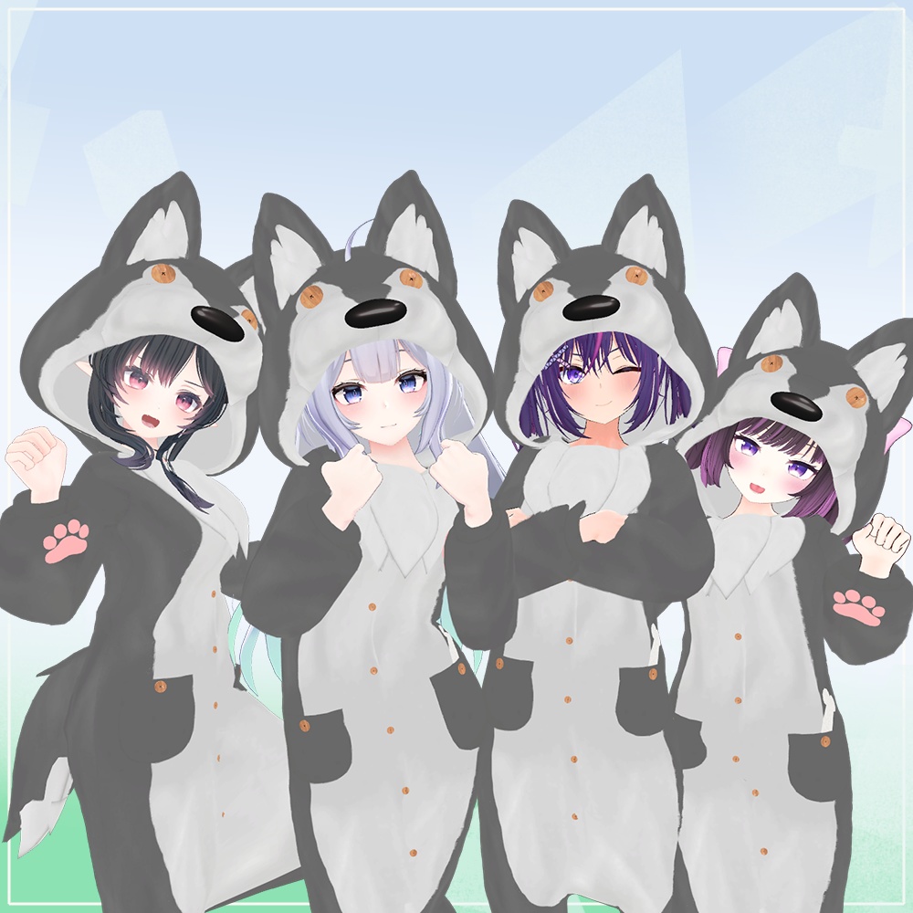 【21アバター対応】ゆるオオカミパジャマ