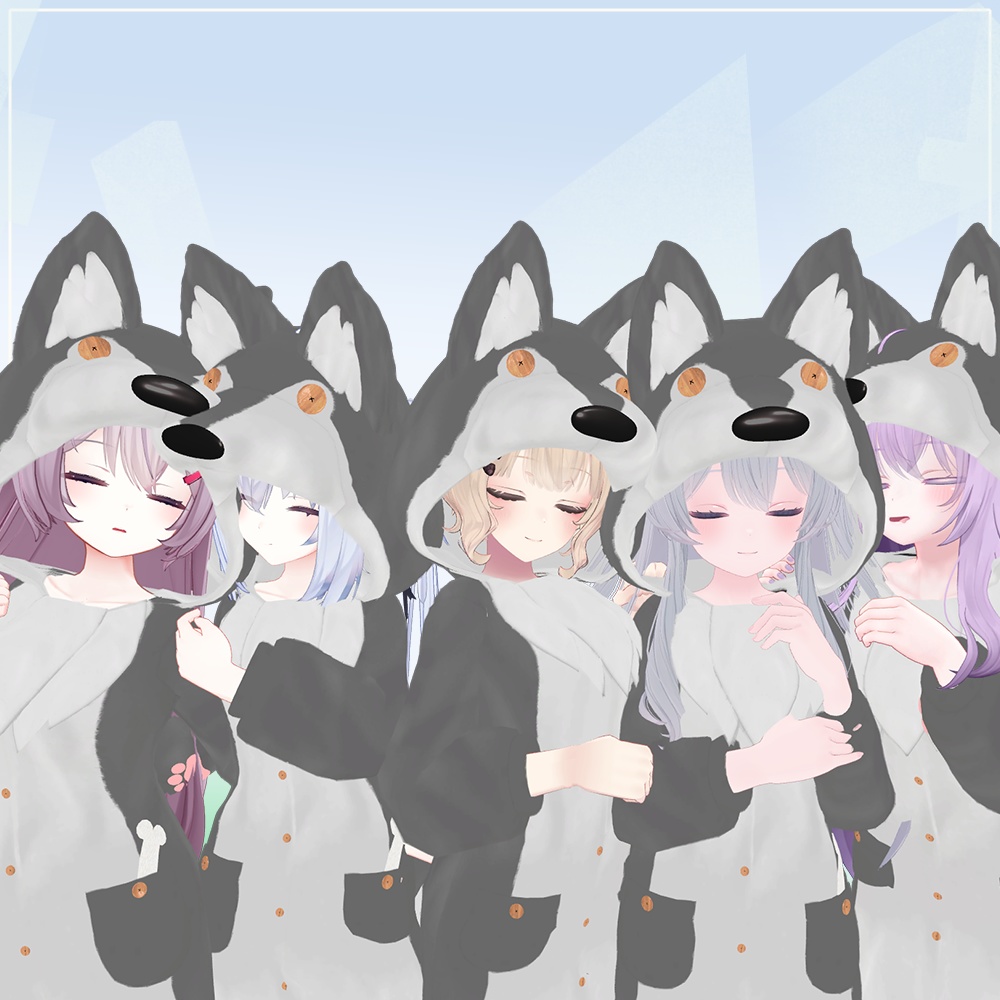 【21アバター対応】ゆるオオカミパジャマ