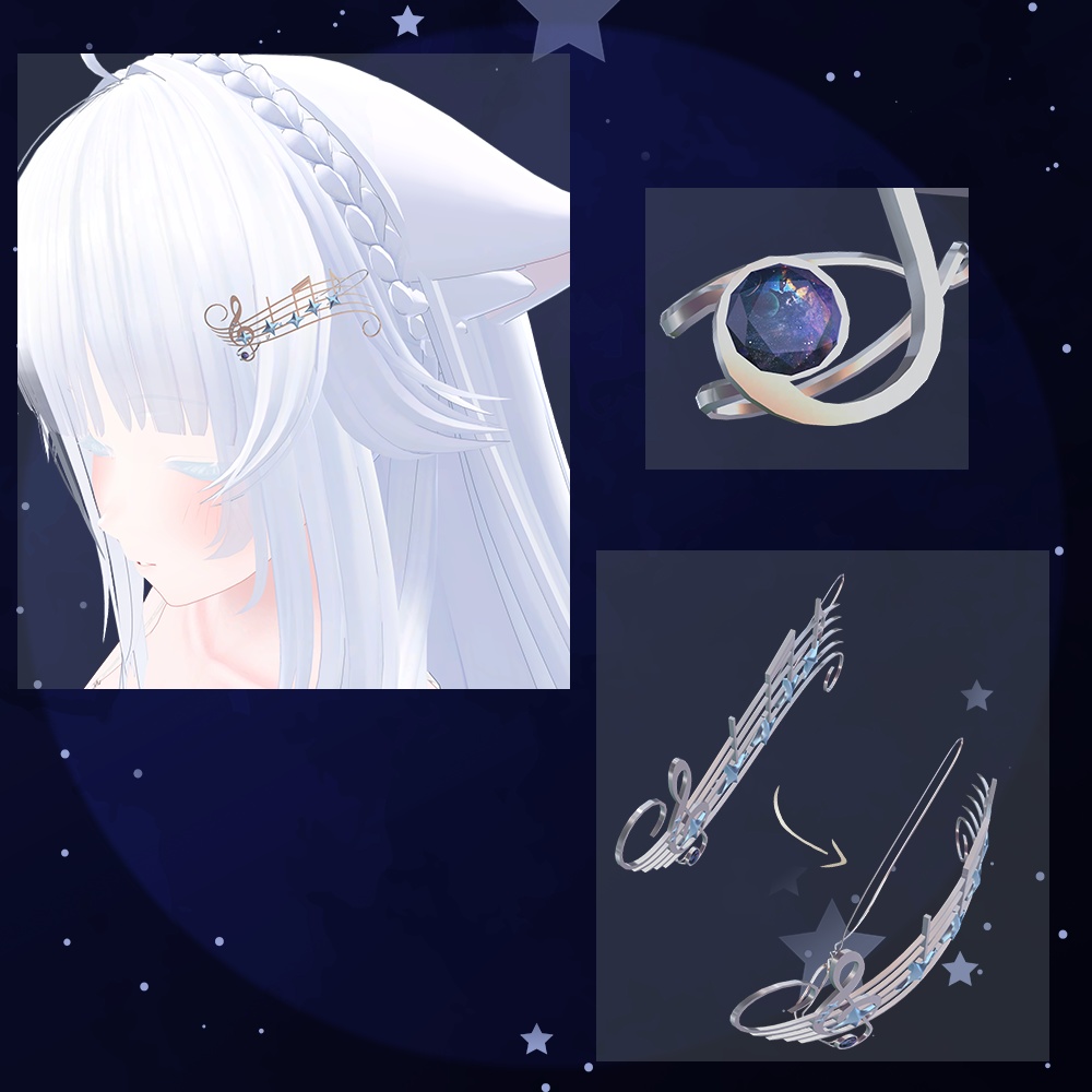 3Dモデル アクセサリー「ChantCosmos」