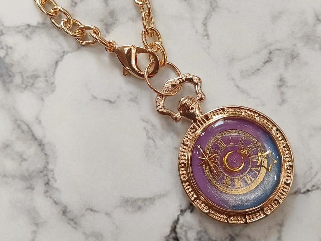 懐中時計風バッグチャーム