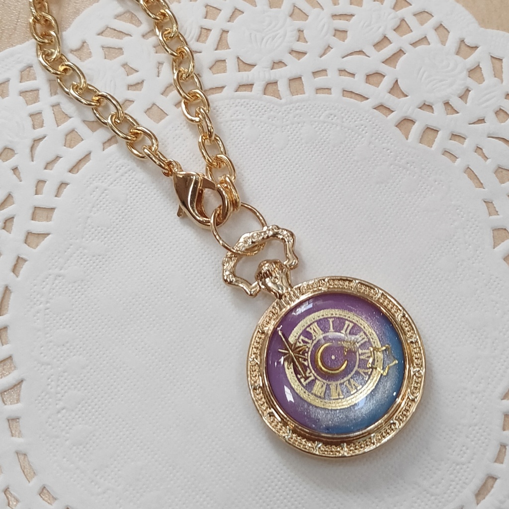 懐中時計風バッグチャーム