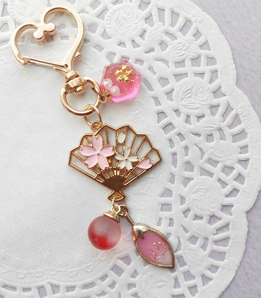 桜づくしのキーホルダー(ピンク)