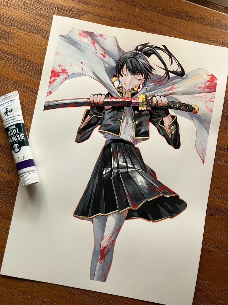 【血桜】原画A4サイズサイン入り